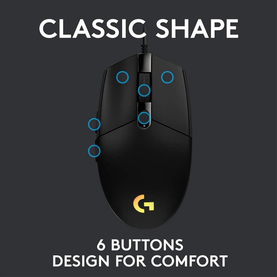 Logitech 910-005790 - G203 LIGHTSYNC GAMING MOUSE - BLACK