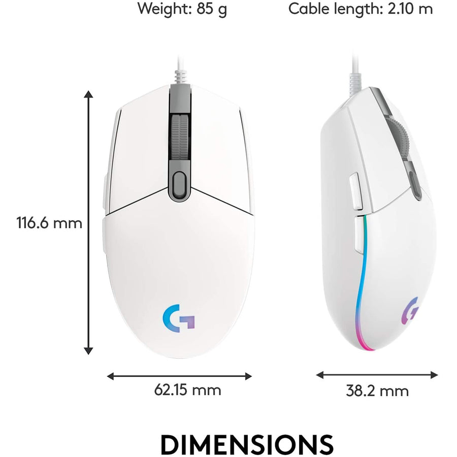 Logitech 910-005791 - G203 LIGHTSYNC GAMING MOUSE - WHITE