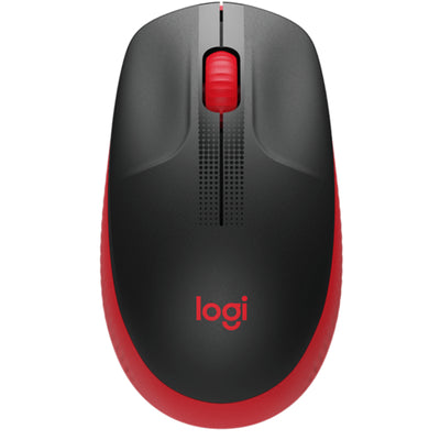 Logitech M190 Kabellose Maus in voller Größe – Rot