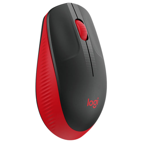 Logitech M190 Kabellose Maus in voller Größe – Rot