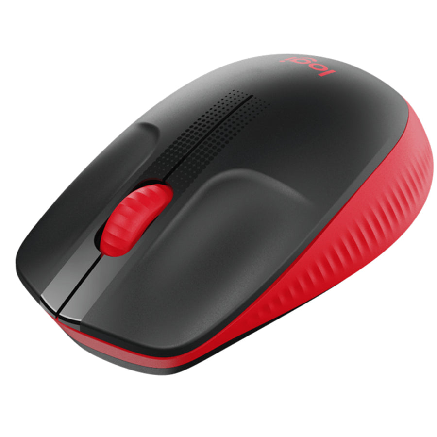 Logitech M190 Kabellose Maus in voller Größe – Rot
