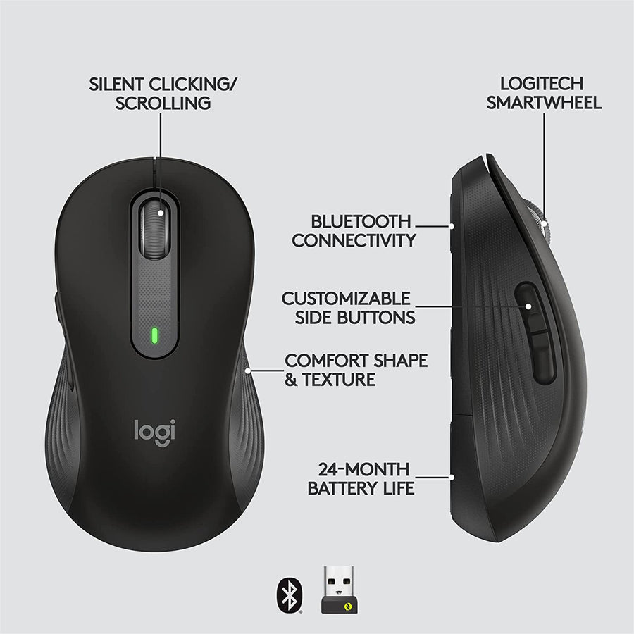 Logitech 910-006262 - SIGNATURE M650 WIRELESS MAUS - SCHWARZ
