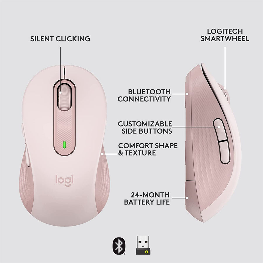 Logitech 910-006263 - SIGNATURE M650 WIRELESS MAUS - ROSA