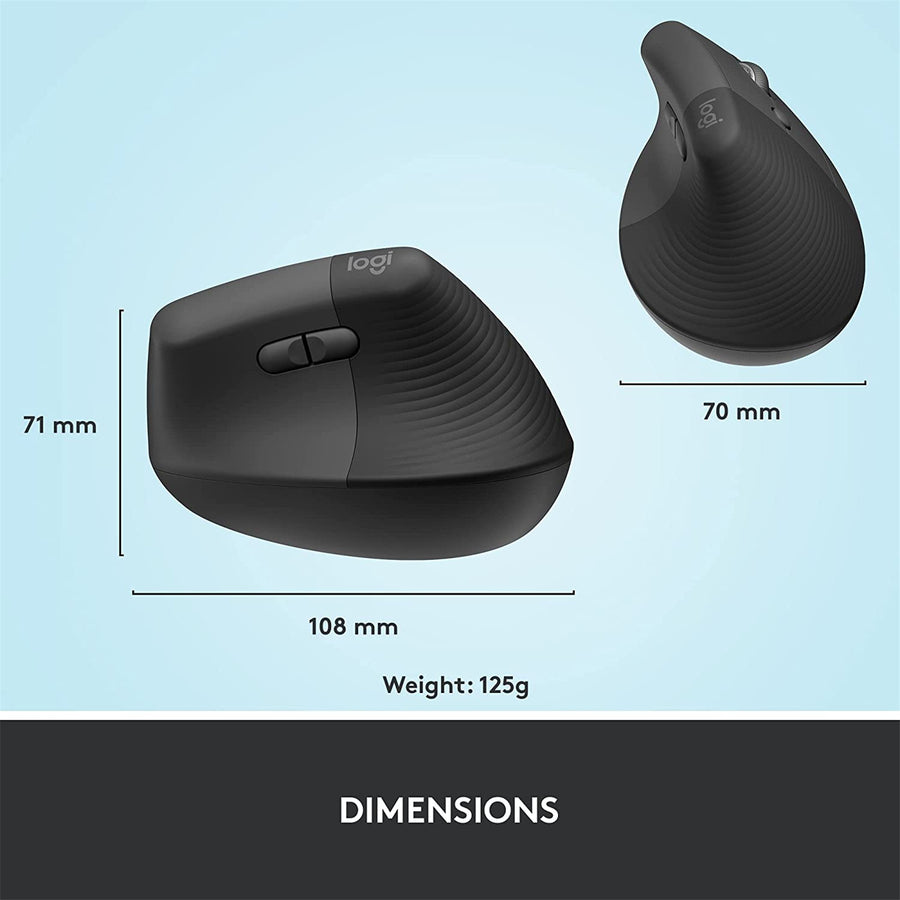 Logitech LIFT VERTICAL ERGONOMIC MOUSE - GRAPHITE