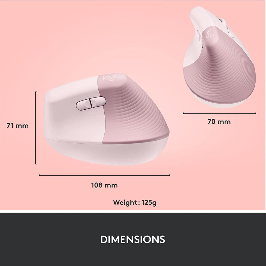 Logitech LIFT VERTICAL ERGONOMIC MOUSE - ROSE