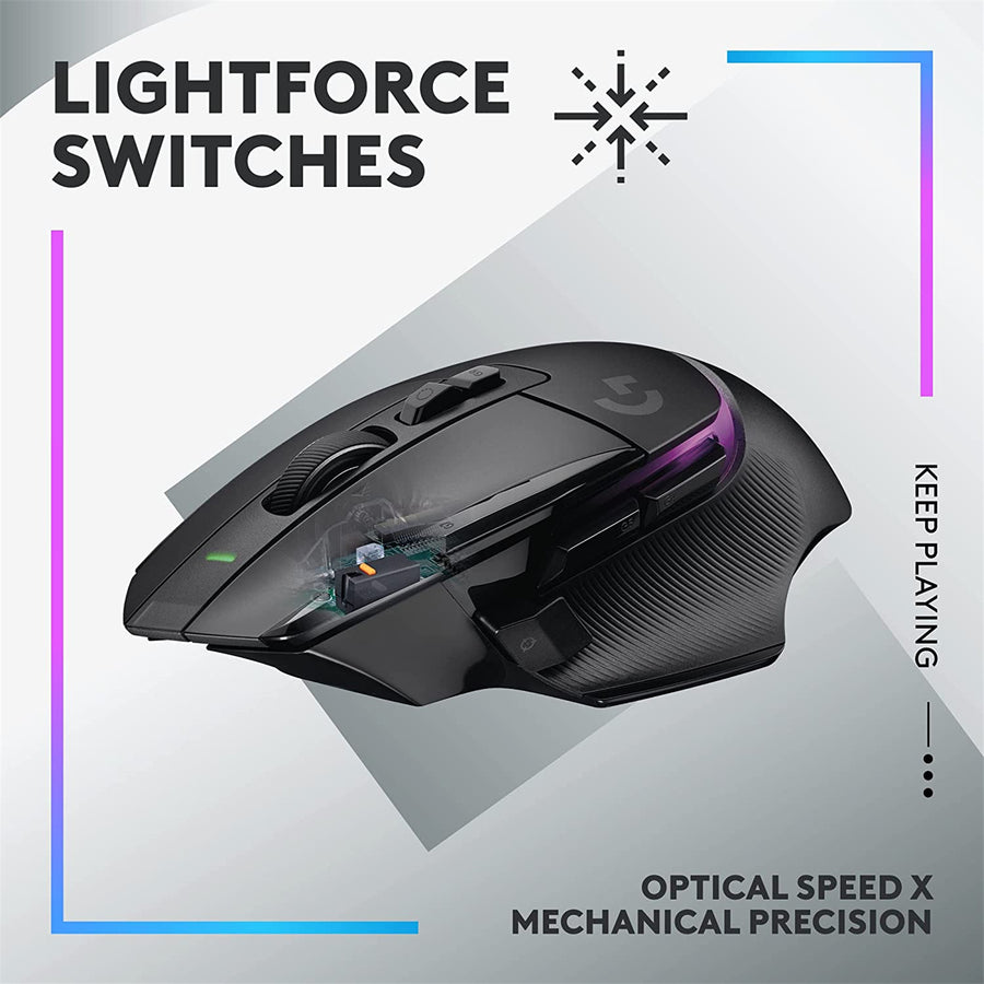 Logitech 910-006164 - G502X PLUS WIRELESS GAMING MOUSE - BLACK