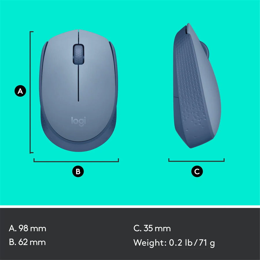 LOGITECH 910-006869 - M171 WIRELESS MOUSE - BLUE GREY
