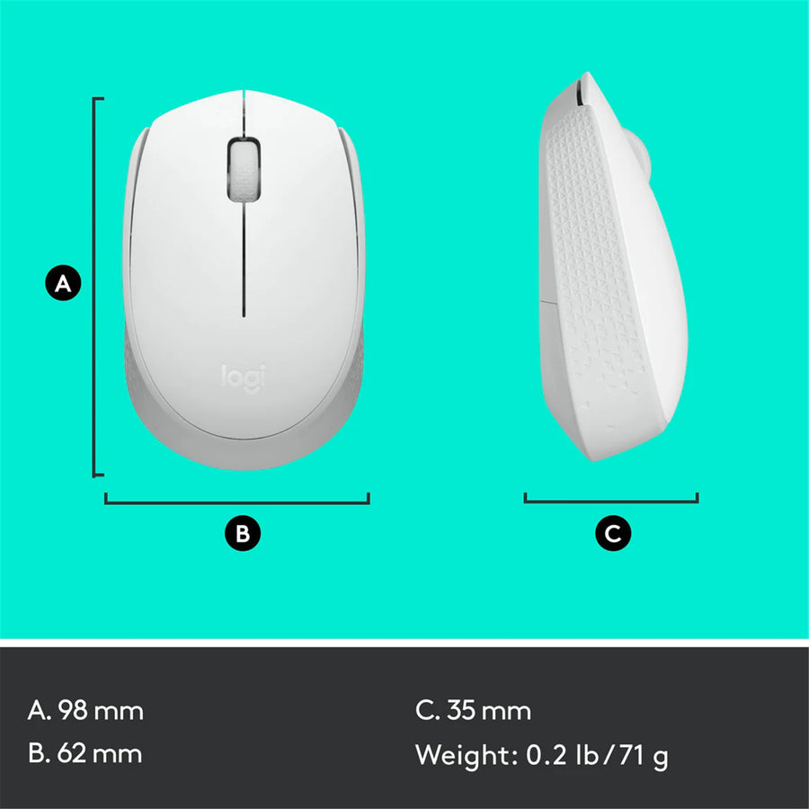 Logitech 910-006870 - M171 KABELLOSE MAUS - HELLWEISS