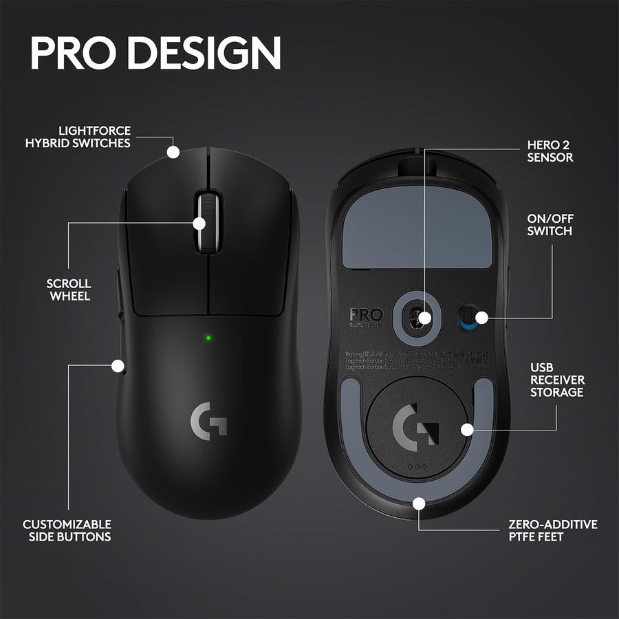 Astro 910-006632 - G PRO X SUPERLIGHT 2 Mouse - Black