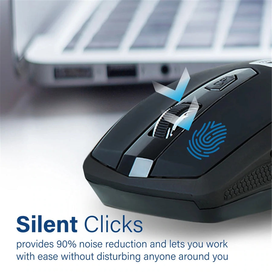 Promate   BREEZE Wireless Mouse with noise reduction - Black