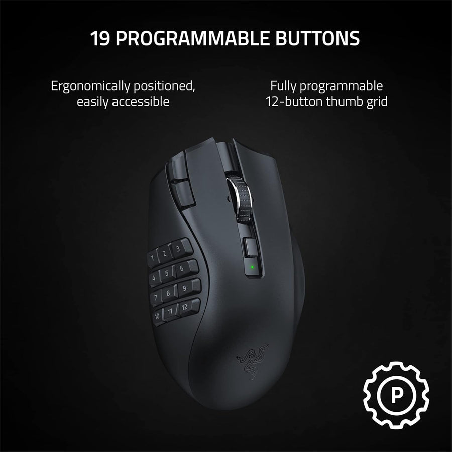 RZ01-03600100-R3A1 - RAZER NAGA V2 HYPERSPEED - WIRELESS MMO GAMING MOUSE - AP PACKAGING