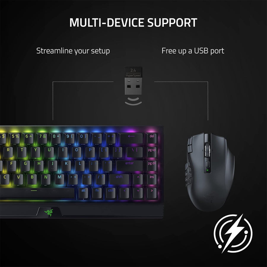 RZ01-03600100-R3A1 - RAZER NAGA V2 HYPERSPEED - WIRELESS MMO GAMING MOUSE - AP PACKAGING
