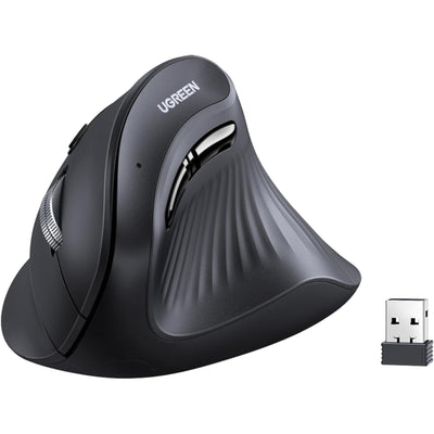 UGREEN  UG-25444   Vertical Ergonomic Mouse, Bluetooth & 2.4G, Silent Quiet Clicks, 5 Buttons, 4000 DPI