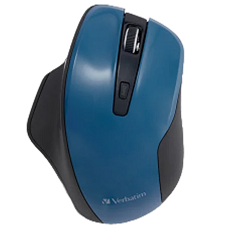 Verbatim 70244 Silent Ergonomic Wireless Blue LED Mouse - Teal