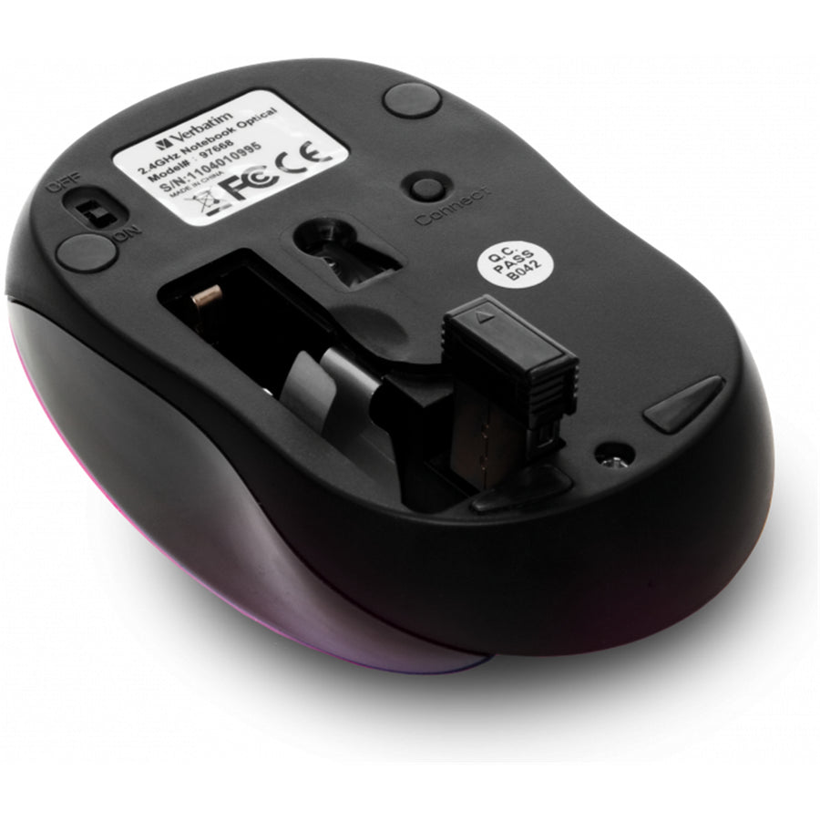 Verbatim 49043 GO NANO Wireless Mouse - Hot Pink