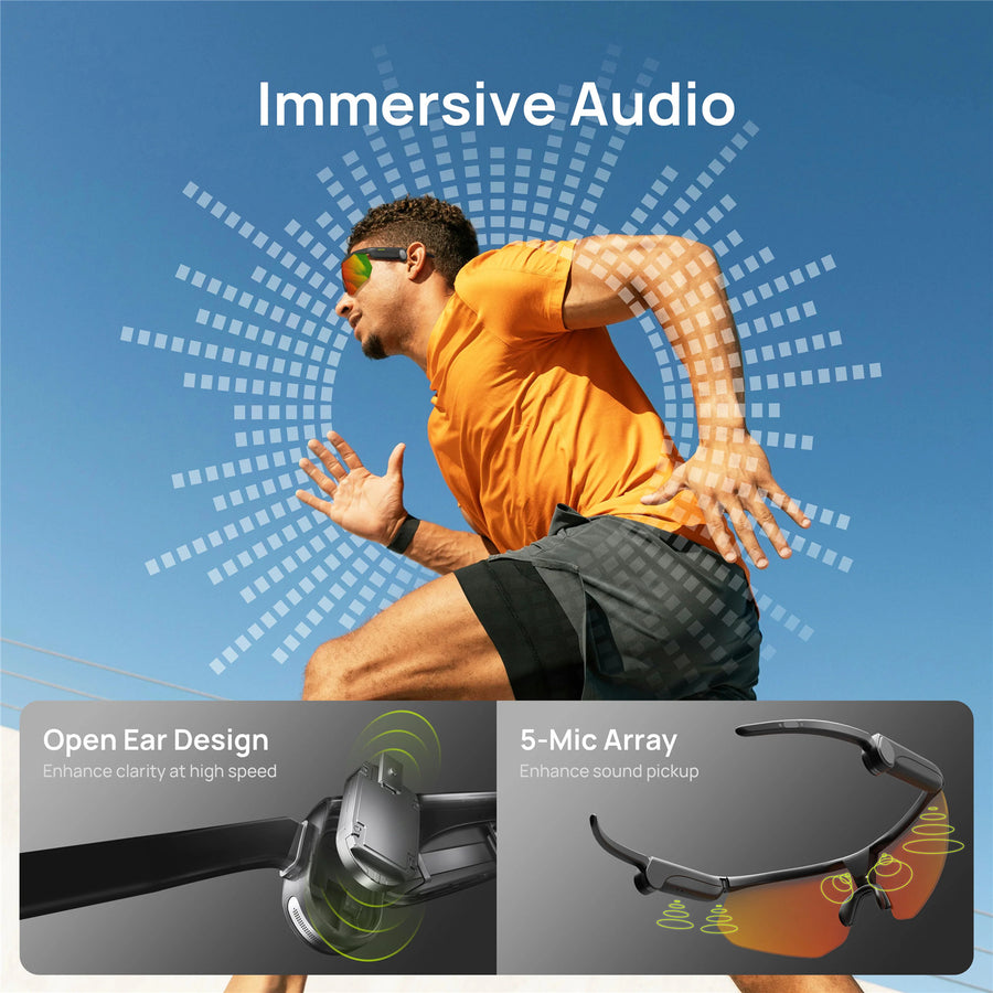 BleeqUp Ranger 4-in-1 AI Sports Camera Glasses Standard Lens
