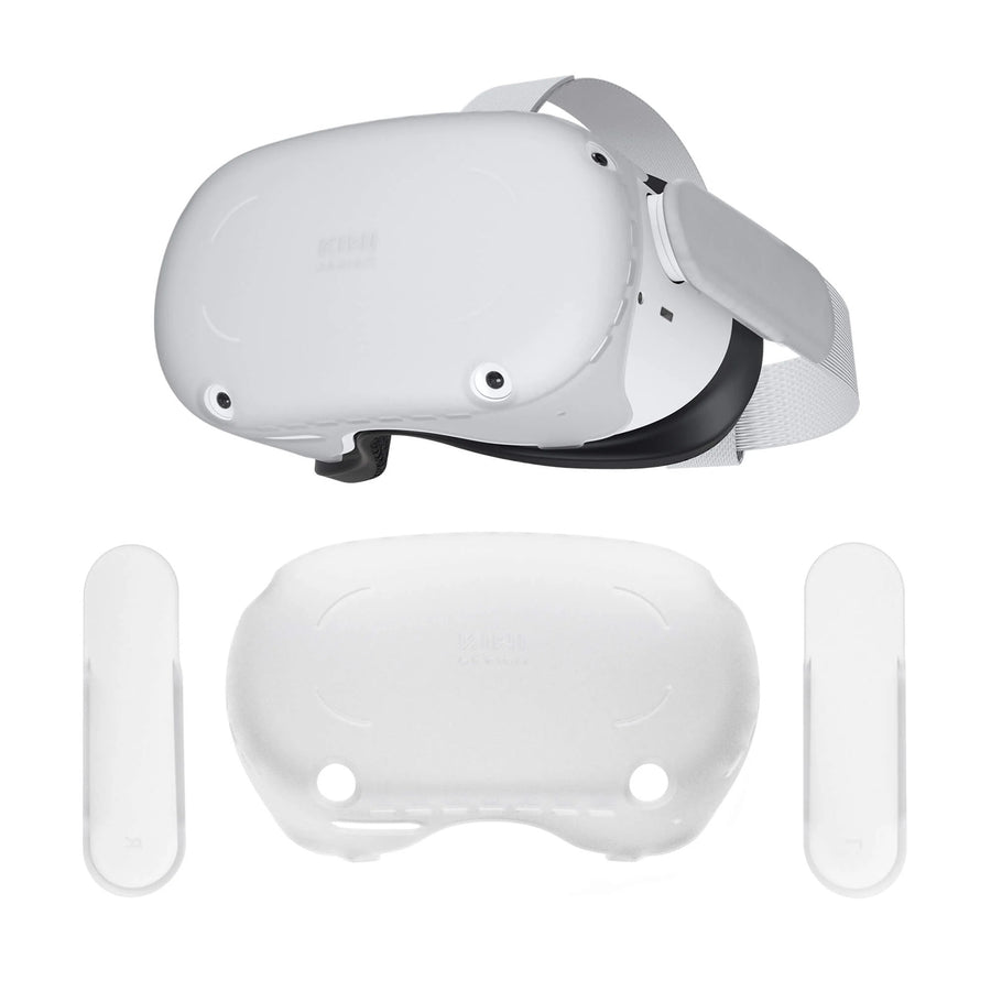 Kiwi Design   for META Oculus Quest 2 VR Shell Protective Cover - White