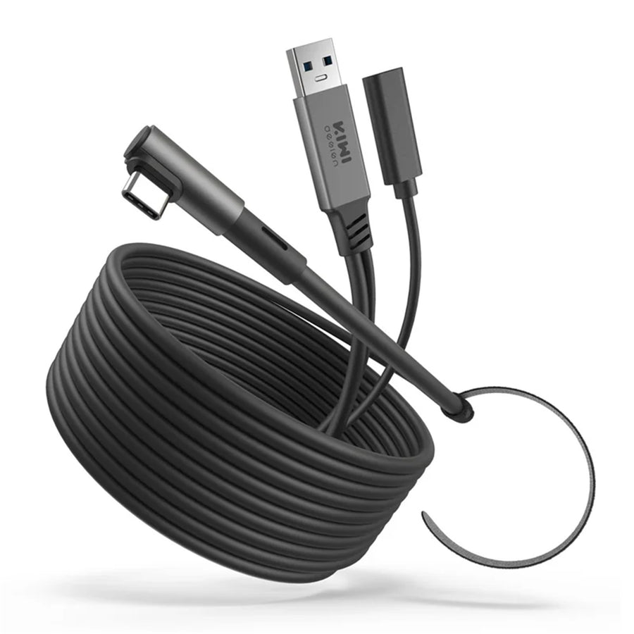Kiwi Design 4m USB 3.0 Link Cable 18W Fast Charging Data Cord for Meta Quest 3 / 3S / 2 / Pro / PICO 4
