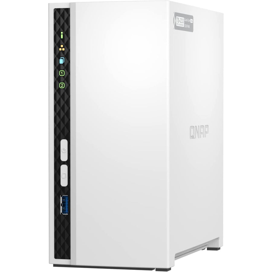QNAP TS-233 2 BAY ARM 4C2, 2GB RAM, 1 X GBE , 1 X USB3.2, 2 X USB2.0, 2YR