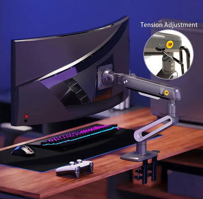 North Bayou NB-S8 - Heavy-Duty Gas Spring Gaming Monitor Arm – 27"–50" (18 kg)