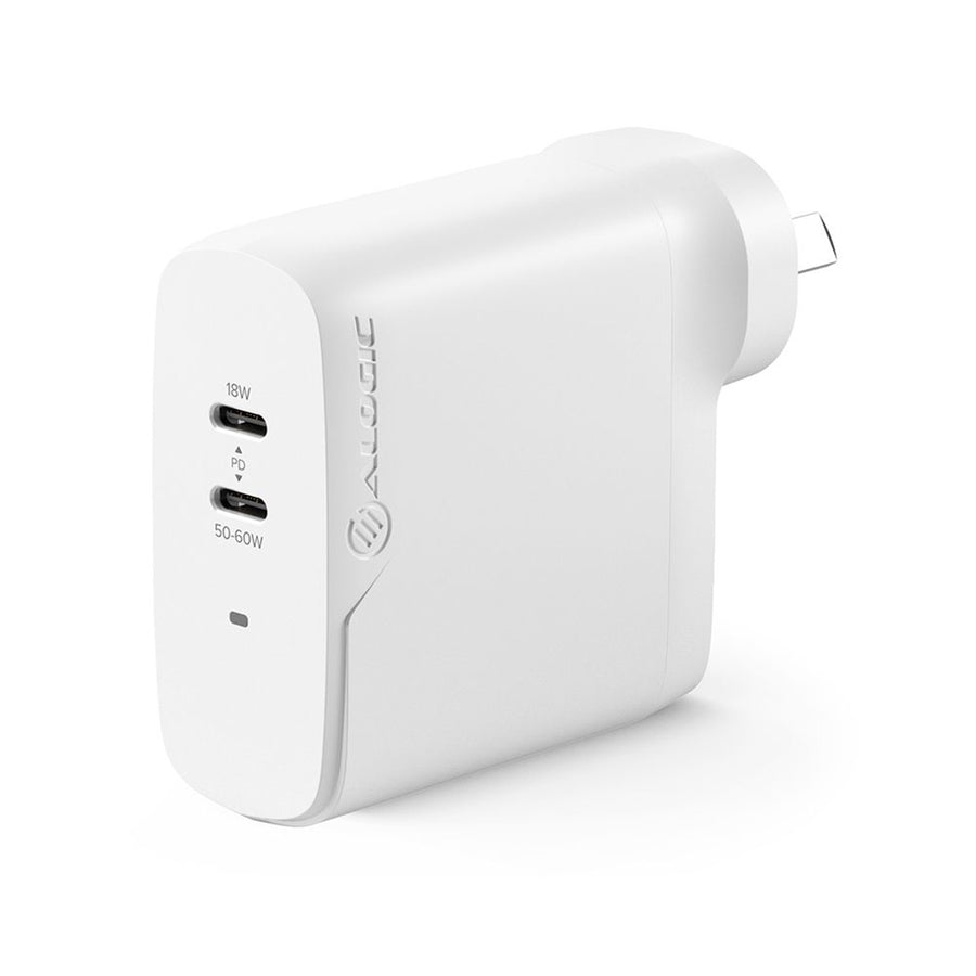 ALOGIC WCG2X68-ANZ - RAPID POWER 2 PORT 68W GAN CHARGER USB-C