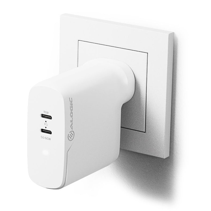 ALOGIC WCG2X68-ANZ - RAPID POWER 2 PORT 68W GAN CHARGER USB-C