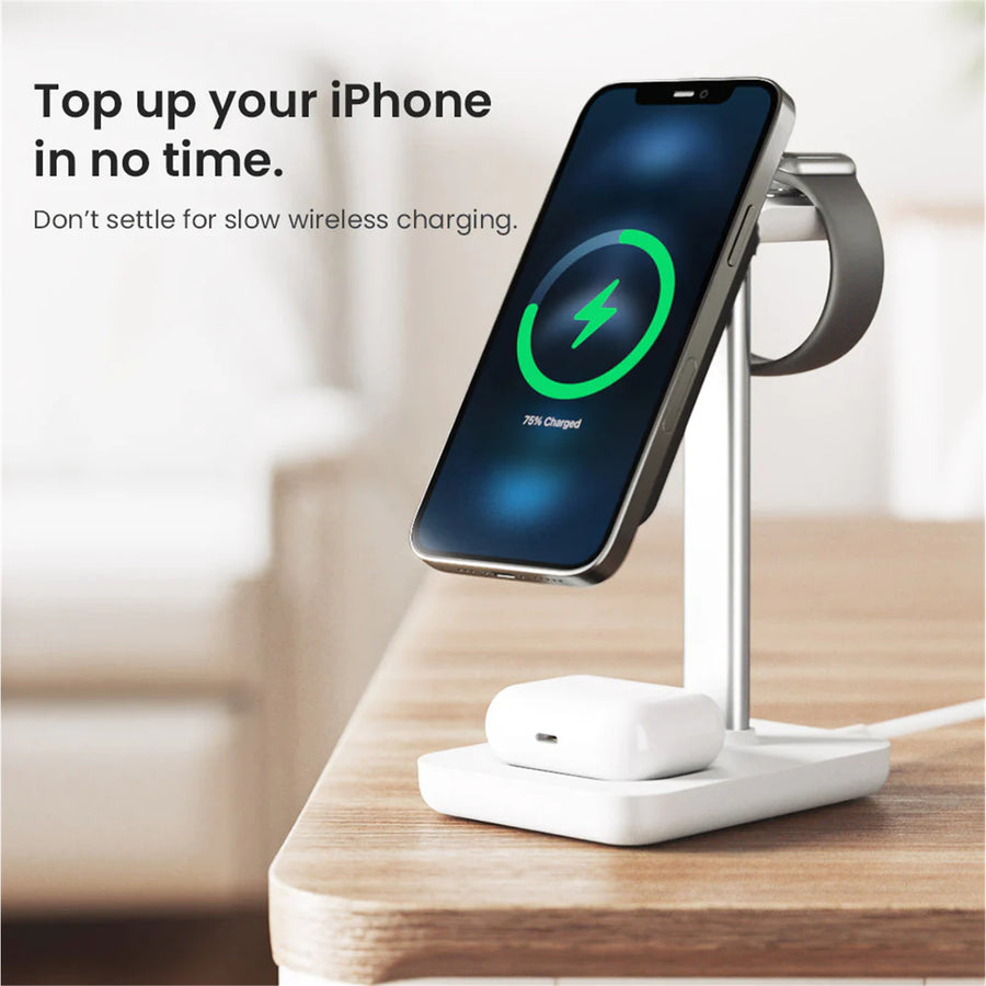 ALOGIC JMS31SWHAU - JOURNEY 3-IN-1 WIRELESS CHARGING STAND W