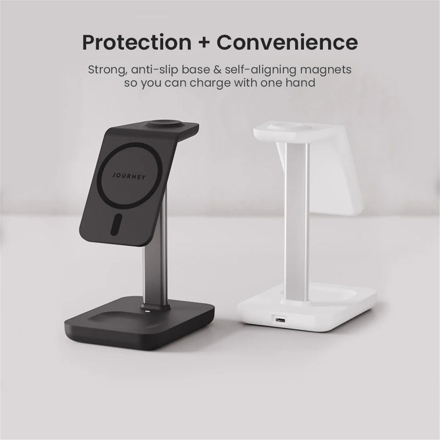 ALOGIC JMS31SWHAU - JOURNEY 3-IN-1 WIRELESS CHARGING STAND W