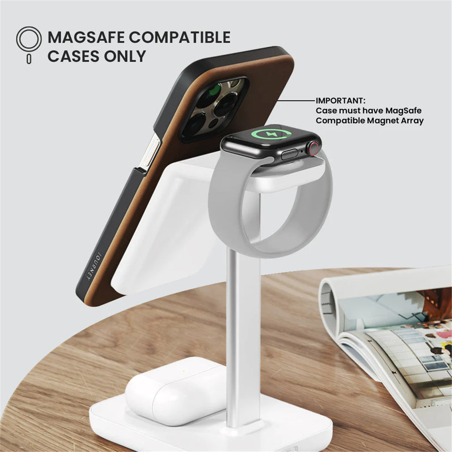 ALOGIC JMS31SWHAU - JOURNEY 3-IN-1 WIRELESS CHARGING STAND W