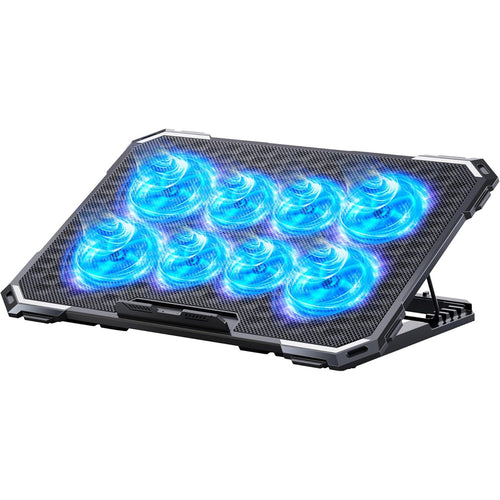 ICE COOREL K23 Laptop Cooling Pad For 13-15.6 Inch Notebook, with 8 Cooling Fans - 6 Levels Height Adjustable Stand, Two USB Port