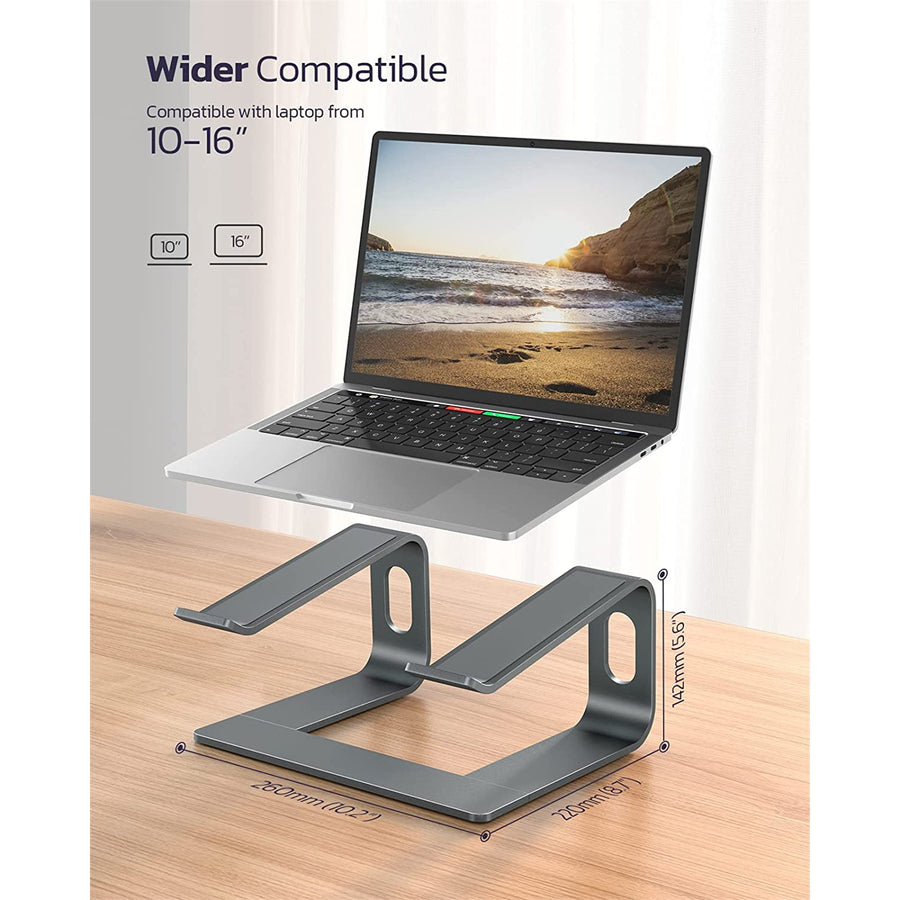 Nulaxy C3 Laptop Stand - Grey, Ergonomic Detachable Design, Compatible with 10"-16" Apple MacBook / Laptops , Improve the ergonomics of your laptop