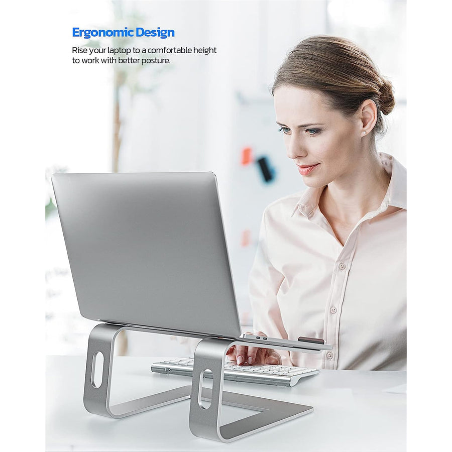 Nulaxy C3 Laptop Stand - Silver, Ergonomic Detachable Design, Compatible with 10"-16" Apple MacBook / Laptops, Improve the ergonomics of your laptop