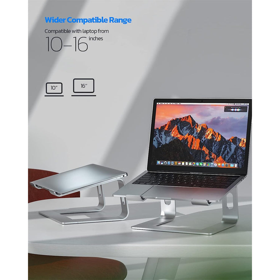 Nulaxy C3 Laptop Stand - Silver, Ergonomic Detachable Design, Compatible with 10"-16" Apple MacBook / Laptops, Improve the ergonomics of your laptop