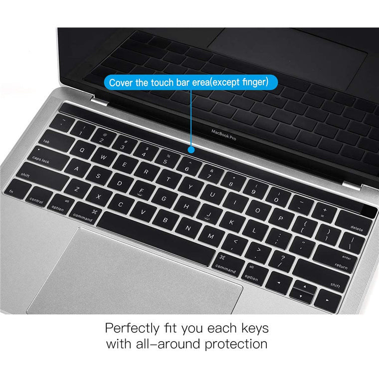 MacBook Pro (2016-2019) Keyboard Cover Protective Film - Apple 13" TPU 0.1mm Thickness, For Models: A1706 A1989 A2159 with Touch Bar, (Film Cover The Touch Bar Area)