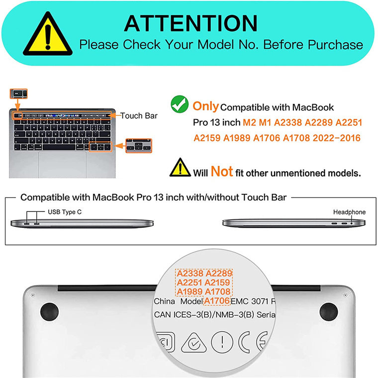 Matte Rubberized Hard Shell Case Cover for 13" MacBook Pro (2016-2022) - Matte White