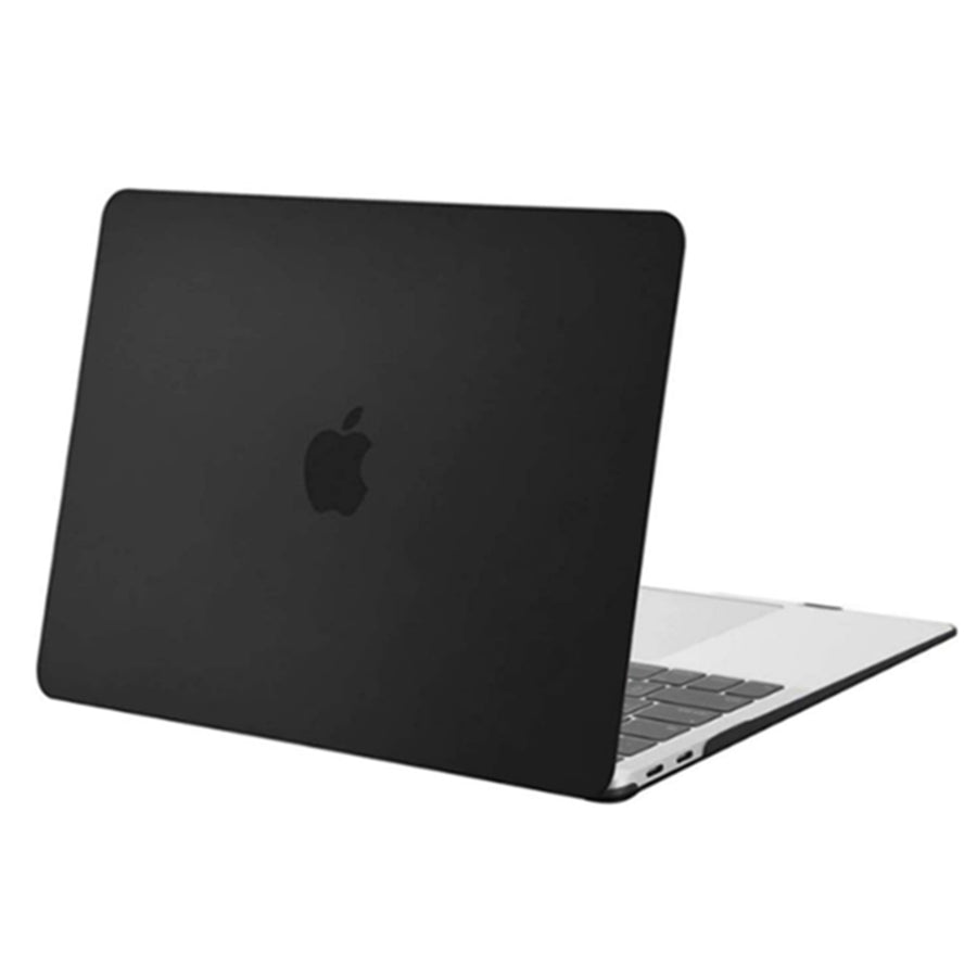 Matte Rubberized Hard Shell Case Cover for 13" MacBook Air (2018-2022) - Matte Black