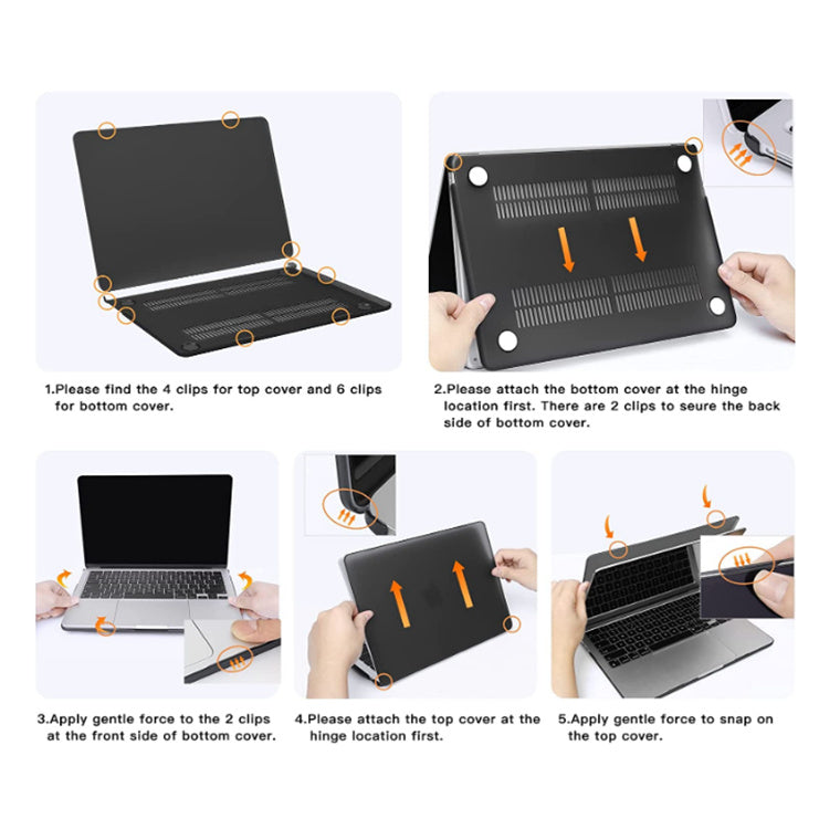 Matte Rubberized Hard Shell Case Cover for 13.6" MacBook Air (2022-2024) - Matte White