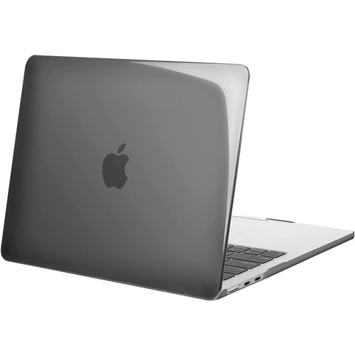 Rubberized Hard Shell Case Cover for 13.6" MacBook Air (2022-2024) - Crystal Black