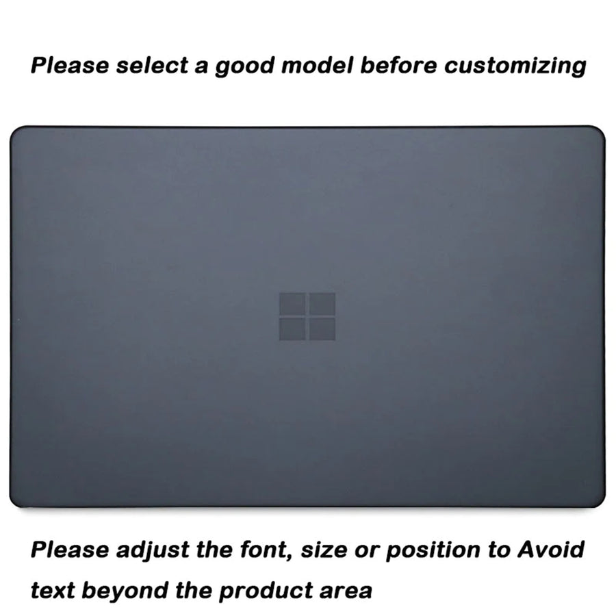 Matte Rubberized Hard Shell Case Cover for Surface Laptop 3 / 4 / 5 13.5" (2019-2022) - Matte Black