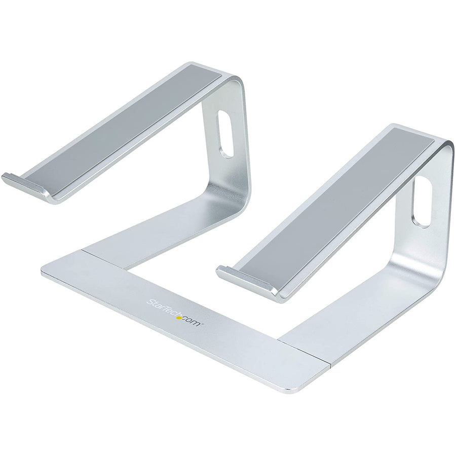 StarTech.com LAPTOP-STAND-SILVER Laptop Stand for Desk - Supports 5kg/11lb -  Aluminum - Silver - Ergonomic Laptop Riser - Portable Laptop Holder