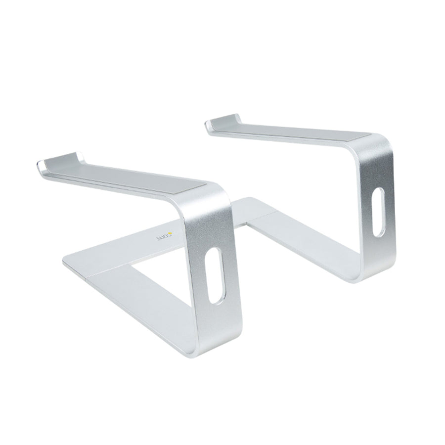 StarTech.com LAPTOP-STAND-SILVER Laptop Stand for Desk - Supports 5kg/11lb -  Aluminum - Silver - Ergonomic Laptop Riser - Portable Laptop Holder