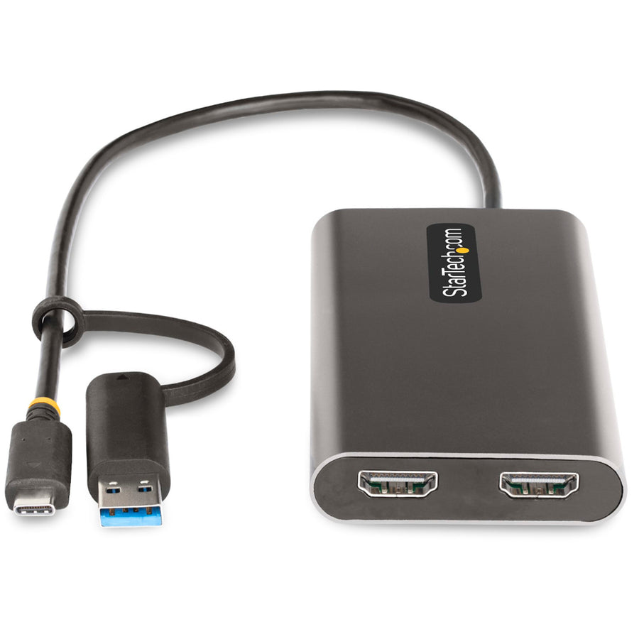 StarTech.com 109B-USBC-HDMI USB-C to Dual-HDMI Adapter 4K 60Hz PD