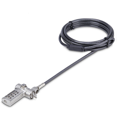 StarTech.com UNIVCS25-LAPTOP-LOCK 25-Pack Laptop Lock - 6.6ft (2m) Cable - Serialized Combo Security Cable For Notebook, Compatible w/Noble Wedge/Nano/K-Slot