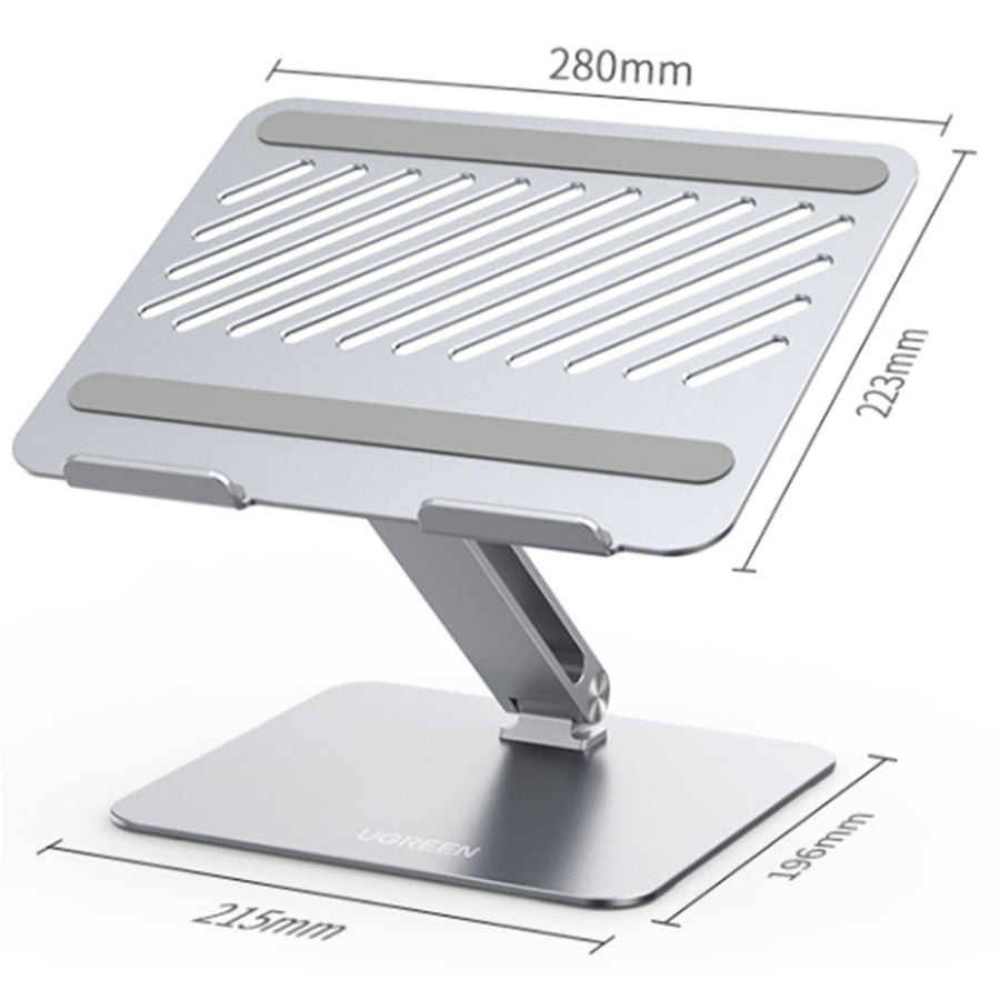 UGREEN LP339-40291 Laptop Stand - Silver, Ergonomic Height Angle Adjustable, Compatible with 11.6" to 17.3" Apple MacBook / Laptops, Offer Comfortable Angles
