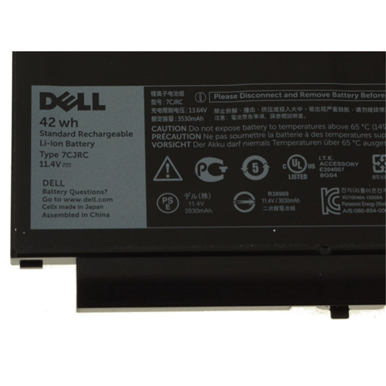 Laptop Battery For Dell Latitude 12 E7270 E7470 11.4V 42Wh PN: 7CJRC 7470 7270 / 6 Months Warranty