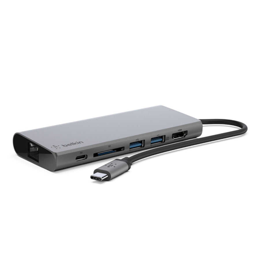 Belkin F4U092BTSGY - USB-C 4-PORT MINI HUB + POWER PASS THRU