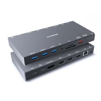 mbeat   15-in-1 Triple Display USB-C Dock - Space Grey