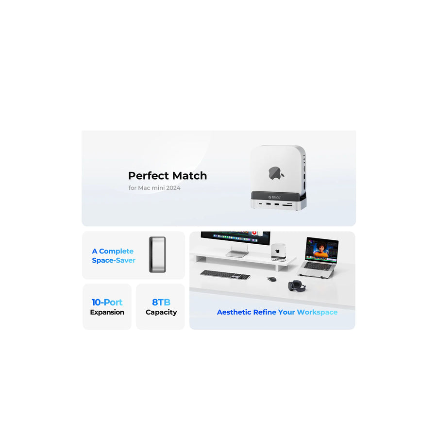 Orico  MiniDock Vertical Mac Mini 4 Docking