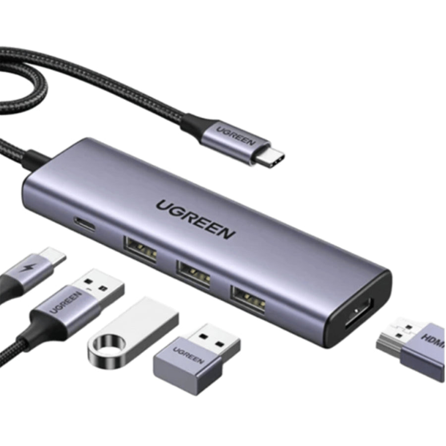 UG-15596 - UGREEN Revodok USB C Hub 5 in 1 3 USB-A 3.0  HDMI  PD 4K 30Hz