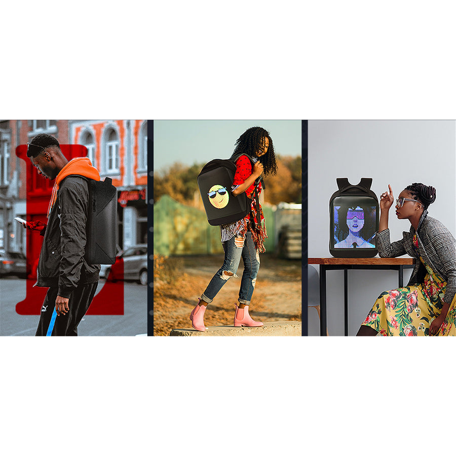 BIOSLED  LOY Customizable LED Display Laptop Backpack